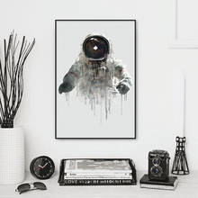 Abstract Watercolor Astronaut Black White Posters for Kids Wall Art Canvas Painting Print Pictures for Living Room Home Decor 2024 - buy cheap