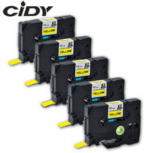 Cidy-TZe-S631 adhesiva resistente tze S631, tz-S631, tz S631, negro sobre amarillo, para impresora de etiquetas p-touch brother, 5 unidades por lote 2024 - compra barato