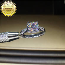 100%18K goldr ring 1ct DVVS moissanite ring Engagement&Wedding Jewellery with certificate 0025 2024 - buy cheap