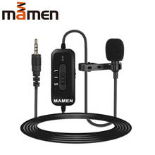 8m Cable Clip-On Lavalier Microphone 3.5mm Plug Condenser Mic Vlog Recording Microfono for Smartphone DSLR Camera PC 2024 - buy cheap