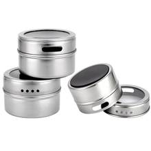 Magnet seasoning pot with stickers stainless steel seasoning box household barbecue sprinkling sealed seasoning pot 2024 - buy cheap