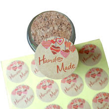 120pcs/lot  Hand Made love  Star Pink Round Self-adhesive sealing  Label Stickers Gift Bag Candy Box Decorate 2024 - buy cheap