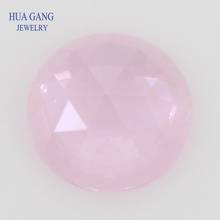 Round Shape Pink Rose Cut Glass Gems Stones Flat Bottom Loose Glass Gems 8mm Wholesale Beads For Jewelry Making Free Shipping 2024 - buy cheap