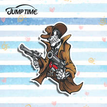 Jump Time 13cm x 10cm Cowboy Skull Graphics Funny Halloween Car Stickers Vinyl DIY Bumper Windows Waterproof Fine Decals 2024 - buy cheap