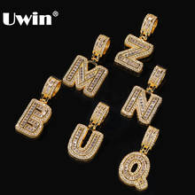 Colar de pingente de letras uwin, colar refrescante com corrente de corda estilo hiphop para homens e mulheres 2024 - compre barato