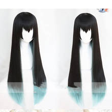 Anime Demon Slayer: Kimetsu no Yaiba Tokitou Muichirou Wigs Long Gradient Heat Resistant Synthetic Hair Cosplay Wigs + Wig Cap 2024 - buy cheap