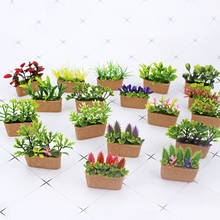 1/12 dollhouse artificial flor simulação em miniatura mini requintado planta verde ornamento diy boneca casa acessórios brinquedos do miúdo 2024 - compre barato