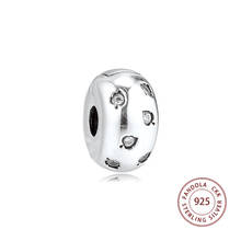 Fits Pandora Bracelet Argent 925 Sterling Silver Bead Sparkling Leaves Clip Charms Beads for Jewelry Making Kralen 2024 - buy cheap