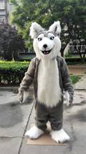 Disfraz de mascota Husky realista para adultos, traje de fiesta de Cosplay, traje de Mascota para Halloween 2024 - compra barato