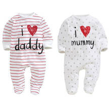 Citgeett Fall Autumn Newborn Kids Girl's Romper Striped Jumpsuit Clothes Heart Letters Outfit 0-24M Clothing 2024 - buy cheap