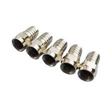 NCHTEK F Type Male Plug Straight Connector Crimp-On for RG6 Coax Cable Video TV Cable/Free shipping/30PCS 2024 - buy cheap