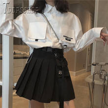 2020 New Korean High Waist Pleated Women Skirt A Line Female Skirts 2024 - buy cheap