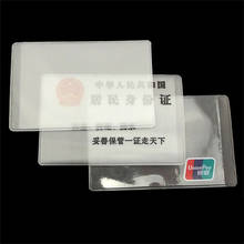 Capa de carteira de pvc fosco transparente, proteção para cartões de identidade e carteira de viagem à prova d'água 2024 - compre barato
