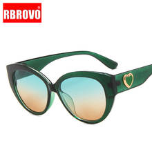 RBROVO 2021 Cateye Ретро Солнцезащитные очки женские любовь винтажные очки женские/мужские винтажные зеркальные очки Oculos De Sol Feminino 2024 - купить недорого
