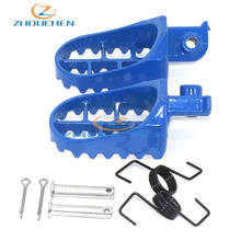 Apoio para os pés, apoio para os pés, alumínio azul, para yamaha pw50, pw80, pw 50, 80, tw200, ttr90, ttr90e, motor de dirt bike 2024 - compre barato