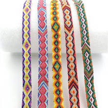 High Tenacity Polyester Webbing Geometric Patterns 1cm Width Colorful Ribbon Double-Sided Woven Ribbonsfor Garment 1yard 2024 - buy cheap