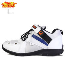 Moda probiker motocicleta respirável velocidade curta sapatos de corrida moto botas motocross microfibra couro botas 2024 - compre barato