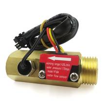 Brass water Hall flow sensor 1/2" YF-B4 NTC  rate temperature measurement METER 2024 - buy cheap