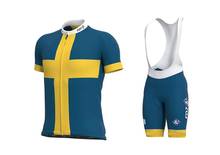 2020 GROUPAMA FDJ  TEAM Sweden Men's Cycling Jersey Short Sleeve Bicycle Clothing With Bib Shorts Ropa Ciclismo 2024 - buy cheap