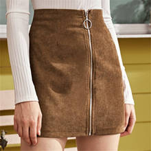 Vintage Women High Waist Pencil Skirt Bodycon Button Zipper Spring Autumn Casual Short Mini Skirts Party Elegant Skirts vestidos 2024 - buy cheap