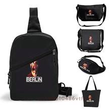 Functional Men Chest Bag Streetwear Bag Berlin La Casa De Papel Women Belt Bags Waist Pack Ladies Shoulder Crossbody Bag 2024 - buy cheap