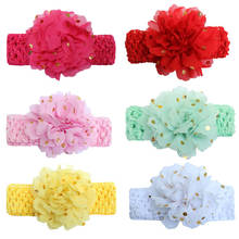 Newborn Baby Girls Boys Flower Headband Solid Color Knitted Elastic Hair Band Infant Headwear Photography Props Hair Accessories 2024 - buy cheap