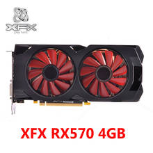 XFX RX 570 4 Гб видеокарты 256Bit GDDR5 для AMD RX 500 Series VGA Видеокарта RX570 4 Гб DisplayPort HDMI DVI DirectX 12 б/у 2024 - купить недорого