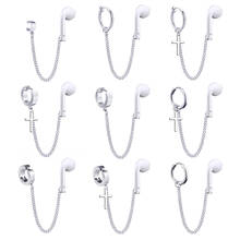 Anti-Lost Ear Clip Chains Bluetooth-compatible Earphone Holders Accessories Unisex Earrings Fashion Ear Clip For Airpods 2024 - buy cheap