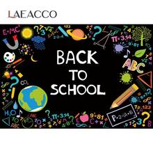 Laeacco voltar para a escola festa decoração cartaz pano de fundo geométrico equações matemáticas fotografia fundo para estúdio de fotos 2024 - compre barato