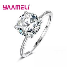 Anillos de plata esterlina 925 para mujeres y niñas, joyería de compromiso de boda, elegante, brillante, de marca de circón 2024 - compra barato