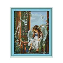 Joy Sunday Cross Stitch Kit  Love Angel Patterns 14CT 11CT Printed Cross Stitch Kits Fabric Handmade Embroidery Needlework  Sets 2024 - buy cheap