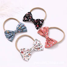 4pcs/lot Flower Printed Baby Headband with Elastic Nylon Baby Accessories Kids Hair Band Infant Headwear for Newborn Photo Props 2024 - buy cheap