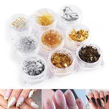 Women Ultra-thin Manicure Decor DIY Gold Silver Foil Nail Art Stickers for Party Nail Sequins Irregular Flakes Shiny Paper Foil 2024 - buy cheap
