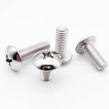 10/50X M2 M2.5 M3 M4 M5 M6 M8 304 A2-70 stainless steel JISB1111T Phillips Truss Head Large Flat Round Cross Screw Bolt L=3-80mm 2024 - buy cheap