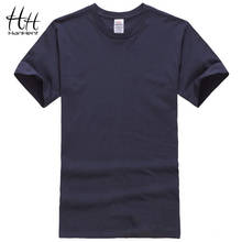 Хлопковая простая футболка HanHent, Повседневная Базовая однотонная мужская футболка с коротким рукавом и круглым вырезом, индивидуальная футболка, мужская майка 2024 - купить недорого