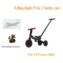 Children Three Wheel Balance Bike Scooter 5 In 1 Multi-function  Tricycle Ride Car Toy With Push Handle For Children 1.5 - 6Year 2024 - buy cheap