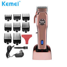 Kemei-cortadora de pelo inalámbrica para hombre, máquina eléctrica recargable con pantalla LED, potente, para cortar el pelo, Kit de aseo 2024 - compra barato