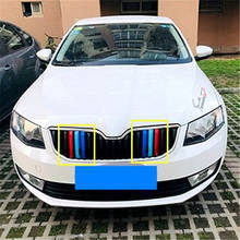 Car styling for Skoda Octavia A7 2015 2016 2017 ABS Grille Around Trim Racing Grills Trim front grille trimmed in 3 colors 2024 - buy cheap