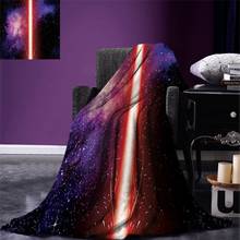 Galaxy Throw Blanket Famous Movie Prop Fantastic Galaxy Theme Between Enemies Theme Stripe Illustration in Red Warm Blanket 2024 - buy cheap