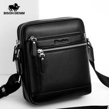 BISON DENIM fashion men bag genuine leather men messenger bags business male small shoulder bags 2024 - buy cheap