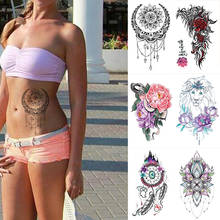 Waterproof Temporary Tattoo Sticker Dreamcatcher Henna Flash Tattoos Mermaid Rose Totem Body Art Arm Fake Tatoo Women Men 2024 - buy cheap