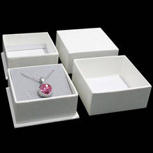 50pcs/Lot 6x6x3cm Jewelry Box White Jewelry Packaging Boxes For Ring Earring Necklace Gift Jewelry Organizer Box Engagement 2024 - buy cheap