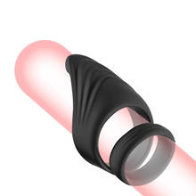 10-частотное вибрирующее мужское кольцо на пенис, кольцо на пенис для подвязки мошонки, тренировочное кольцо для пениса с задержкой эякуляции, изделие для взрослых 2024 - купить недорого