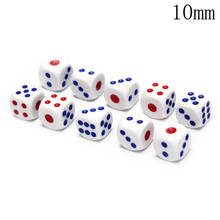 10PCS/pack small dice Standard 10mm dice set D6 acrylic for Playing Game 2024 - buy cheap