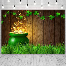 Avezano день Святого пафокусов фон Ирландский Зеленый счастливый шамрок Золотая доска фотография фоны для фотостудии фотозона реквизит 2024 - купить недорого