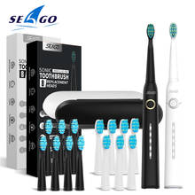 SEAGO Electric Toothbrush Rechargeable Sonic Toothbrush for Adult 5 Modes Sonic Wave Brushes Tooth with Travel Case 8 Heads 2024 - buy cheap