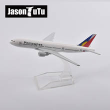 JASON TUTU 16cm Philippines Boeing B777 Plane Model Aircraft Diecast Metal 1/400 Scale Airplane Model Gift Collection 2024 - buy cheap