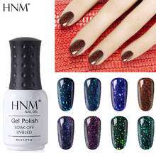 HNM Chameleon Starry Gel Nail Polish Glitter 8ml Need Black White Color Soak Off UV LED Varnish Lacquer Long lasting Base Top 2024 - buy cheap