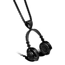 Fashion Music Lover Cute Headphone Headset Pendant Necklace Jewelry Collier Men Necklace Funny Christmas Gifts for Friends 2024 - buy cheap