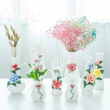Creative European Ceramic Vase Art Handmade Flower Home Living Room Dried Flower Arrangement TV Cabinet Decoration Ornaments 2024 - buy cheap